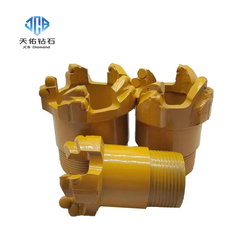 5 sets of drill bits for coal and rock mining with a ribbed core.