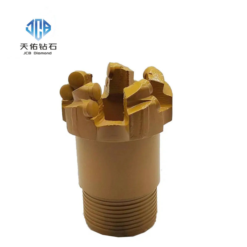 5 sets of drill bits for coal and rock mining with a ribbed core.