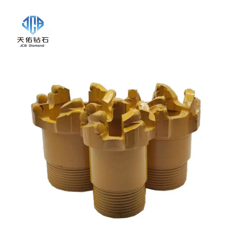 5 sets of drill bits for coal and rock mining with a ribbed core.