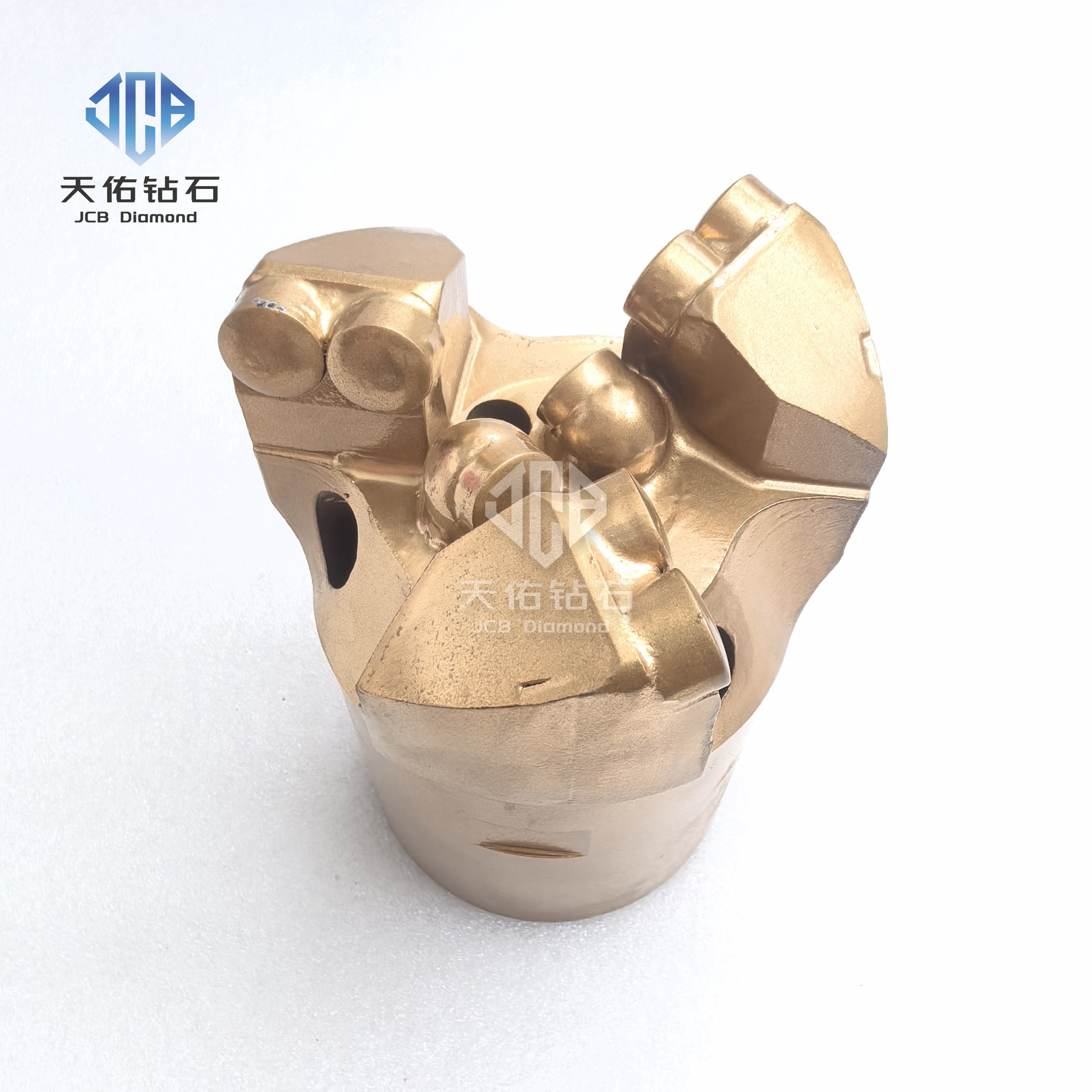 Concave three-blade drill bit