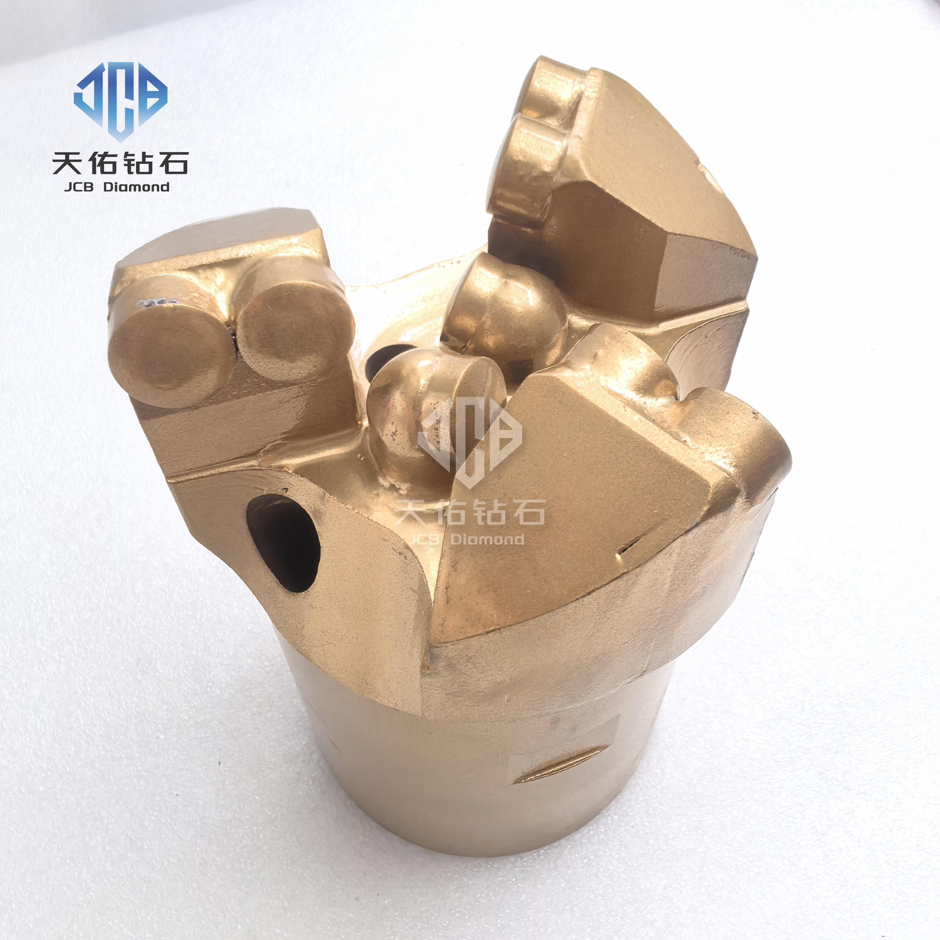 Concave three-blade drill bit