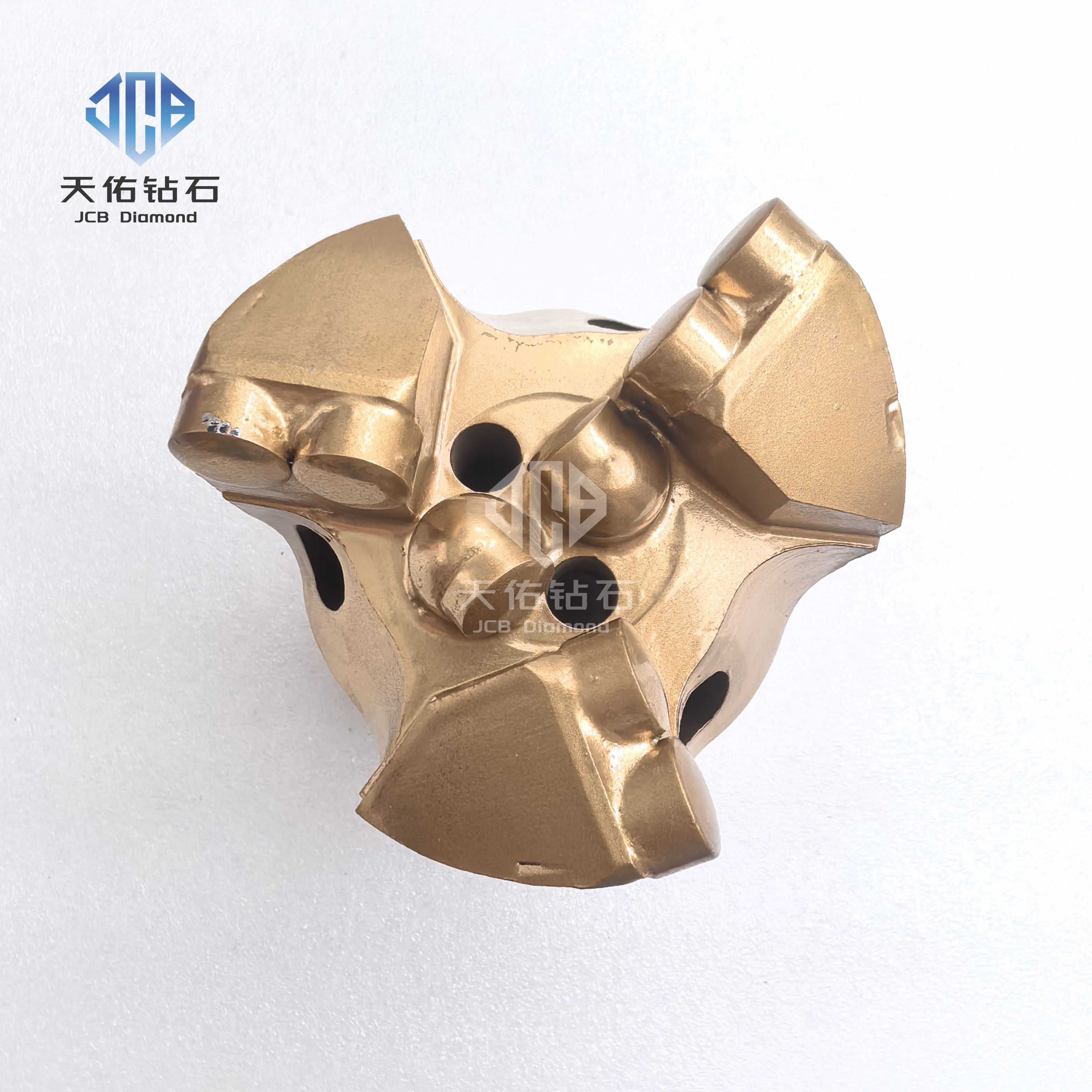 Concave three-blade drill bit