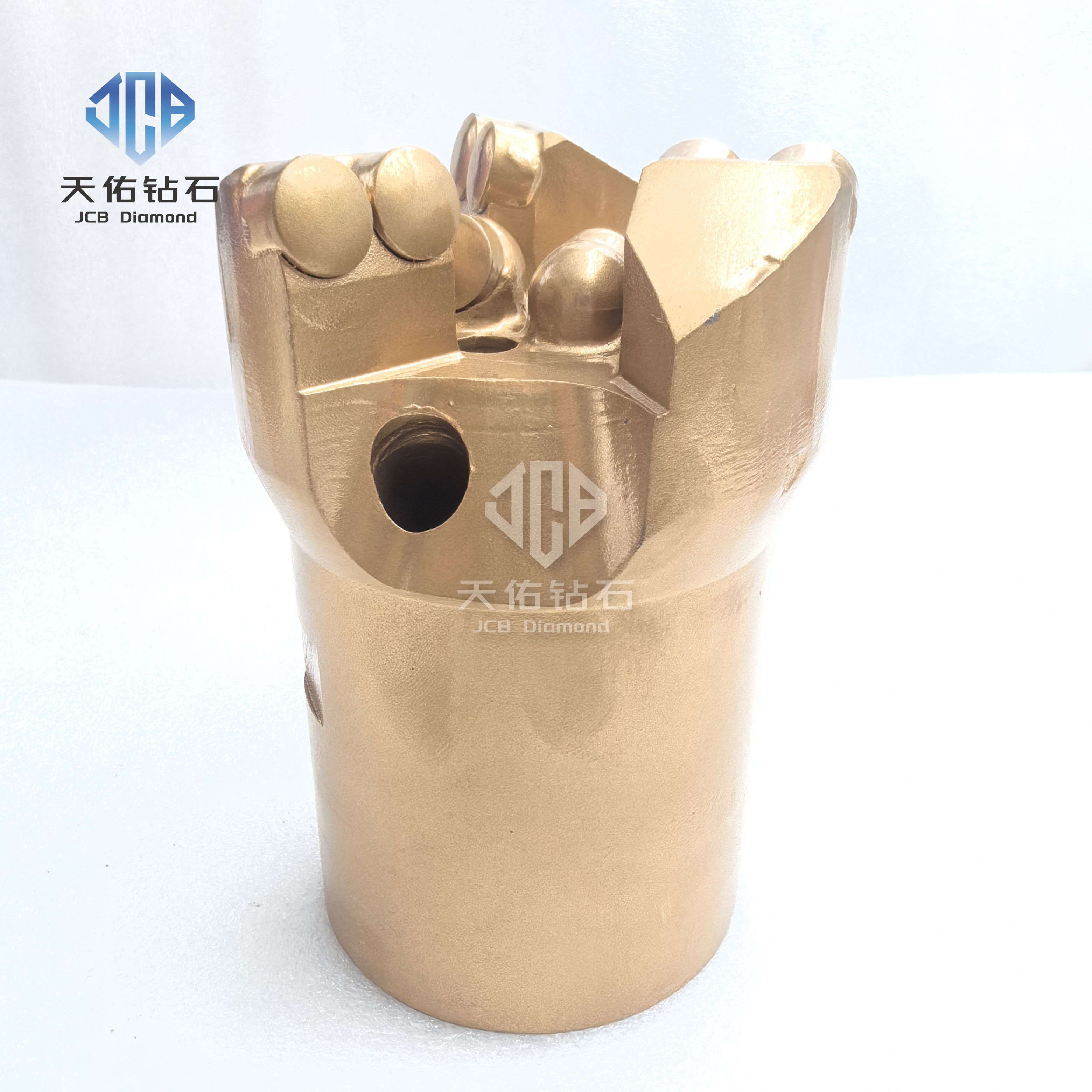 Concave three-blade drill bit